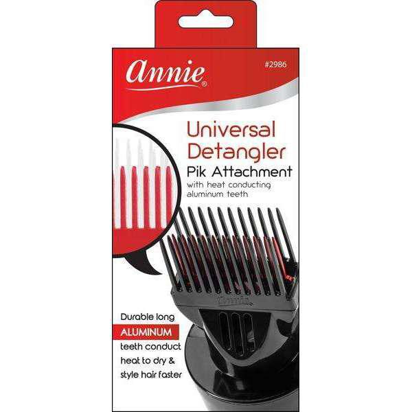 Annie Universal Fit Detangler Hair Dryer Pik - Black/Red