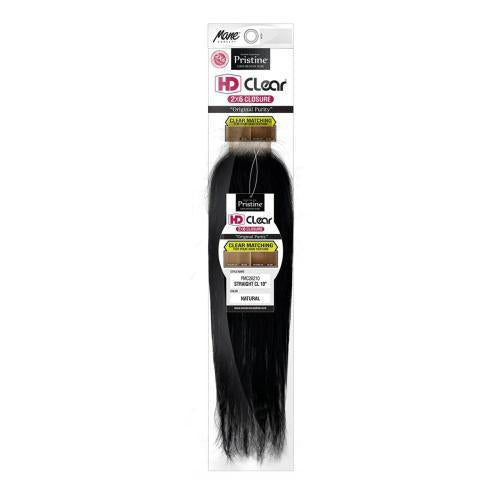 Pristine 2x6 HD Clear Straight Closure - Natural Black