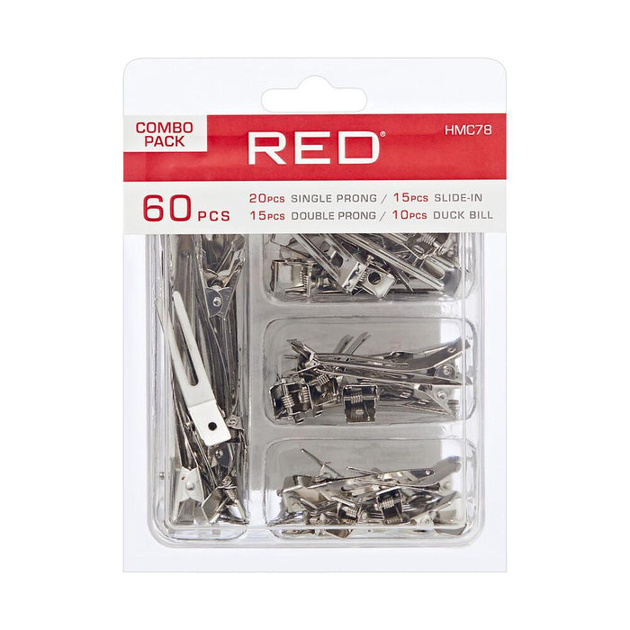 RED by KISS Metal Clip Combo Pack 60pcs - Silver