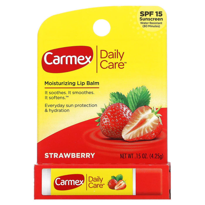 Carmex Daily Care Moisturizing Lip Balm 0.15oz - Strawberry