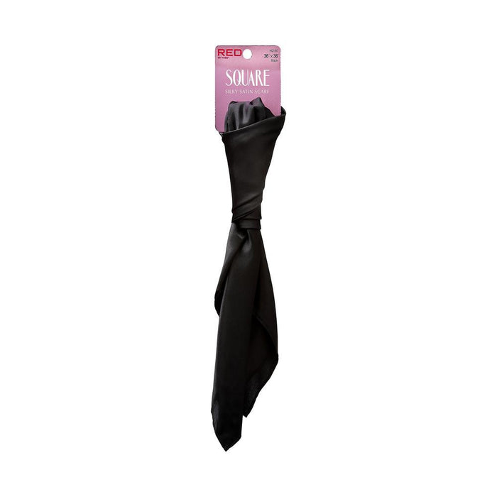 RED by KISS Square Satin Scarf - Black