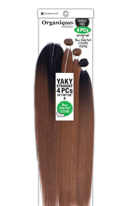 Shake N Go Organique Yaky Straight 4pcs 14"/16"/18" + CL