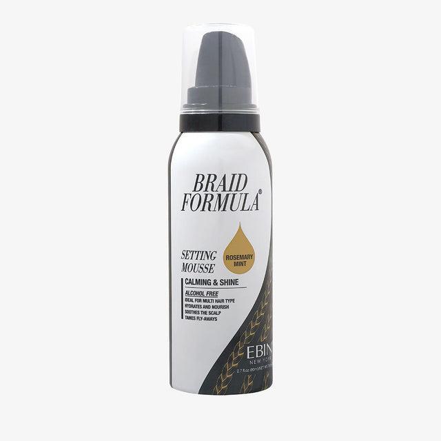 EBIN New York Braid Formula Setting Mousse Calming & Shine 2.7oz - Rosemary Mint + Biotin