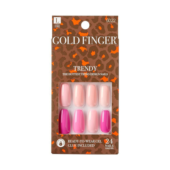 Gold Finger Trendy Nails - Cherry Blossoms