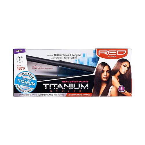 RED by KISS Titanium Styler Flat Iron 1"