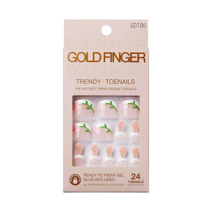 Gold Finger Trendy Toenails - The Vibe