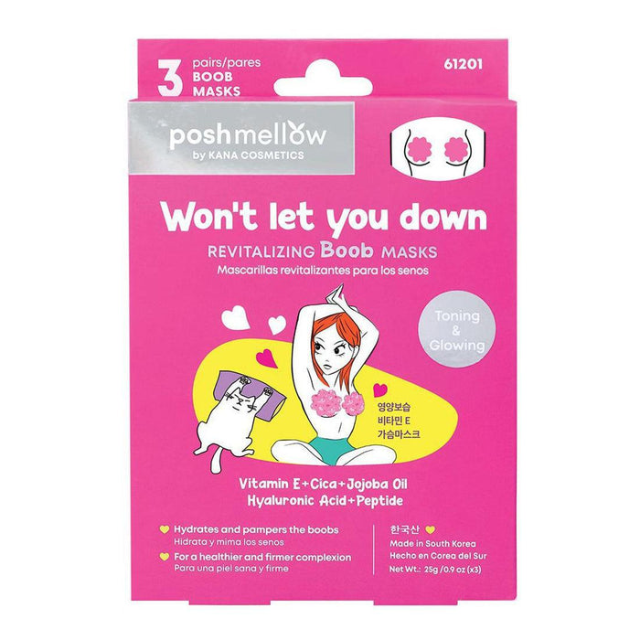 Poshmellow Revitalizing Boob Mask - 3pcs