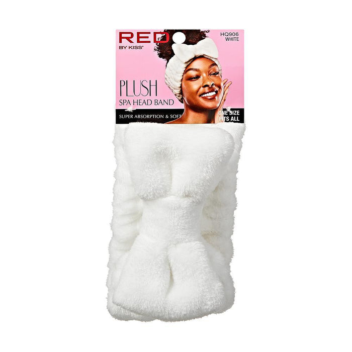 RED by Kiss Plush Spa Headband - White
