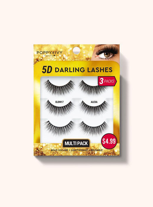 Poppy and Ivy 5D Darling Multi Pack Lashes - Alexa