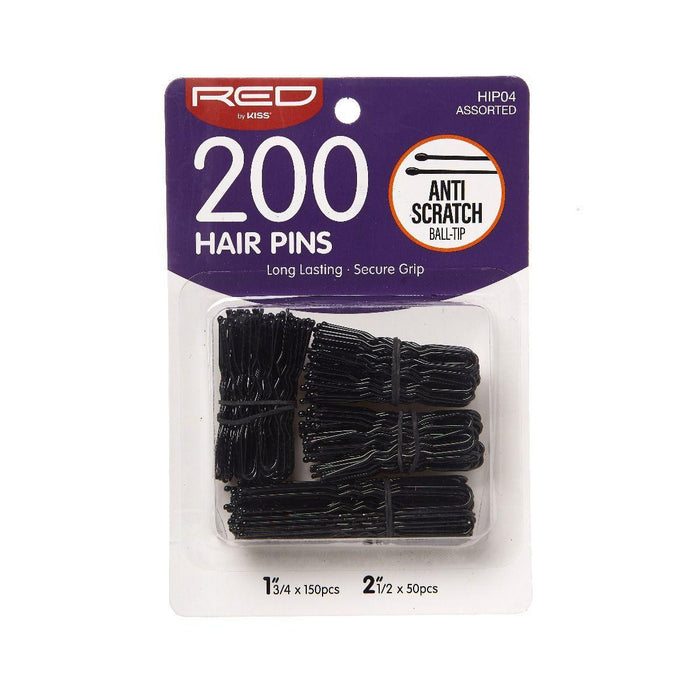 RED by Kiss Hair Pins 1 3/4" & 2 1/2" 200pcs - Black