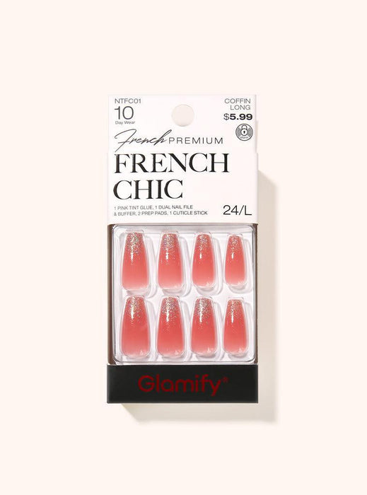 Absolute New York French Chic Press On Nails - Coffin Long