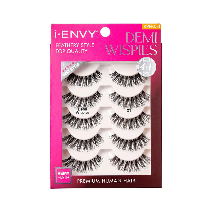 i-ENVY by KISS Demi Wispies Premium Human Hair Lashes Multi Pack