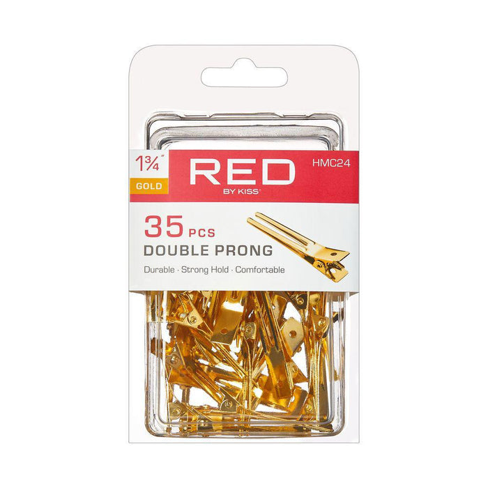 RED by KISS Gold Color Double Prong Clips 35pcs