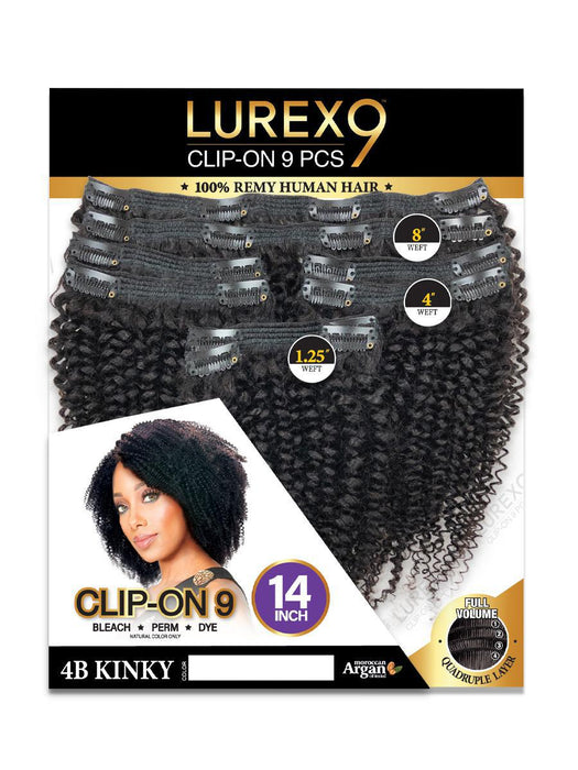 Zury Lurex Human Hair Clip In 9pcs 4B Kinky