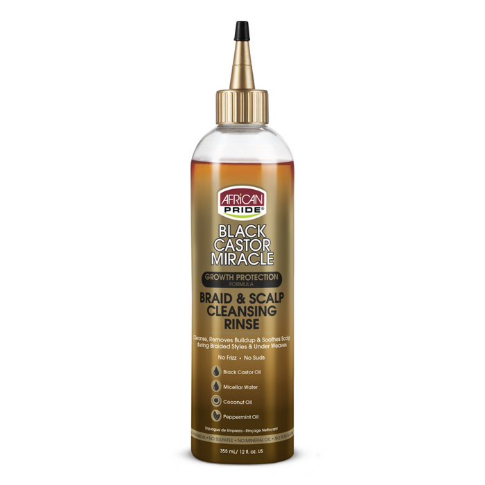 African Pride Black Castor Braid & Scalp Cleansing Rinse 12oz