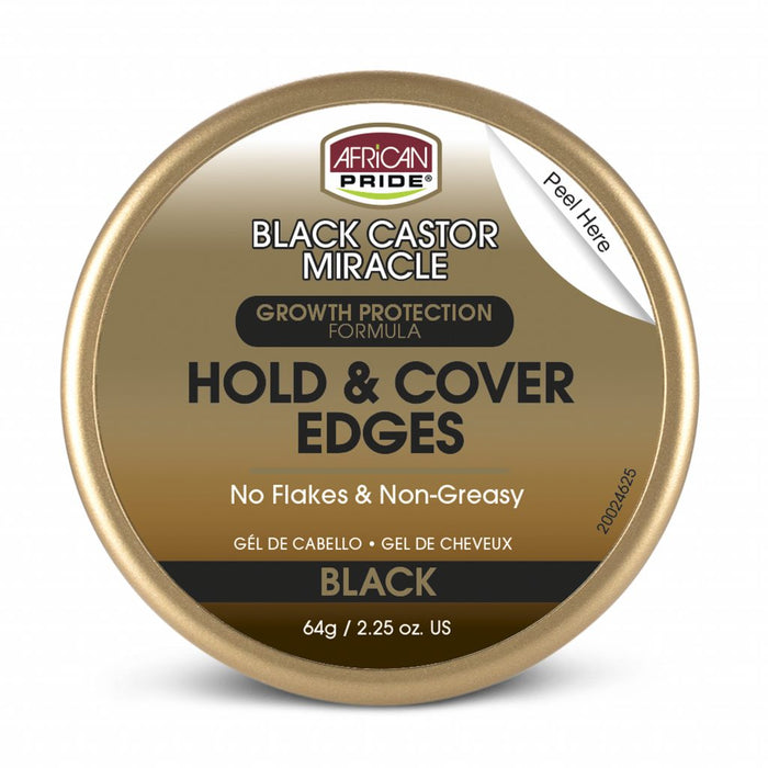 African Pride Black Castor Hold & Cover Edge Gel 2.25oz