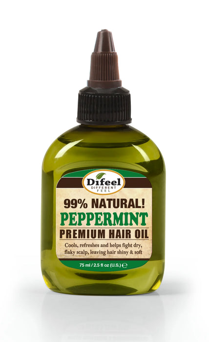 Difeel Premium Natural Hair Oil - Peppermint 2.5oz