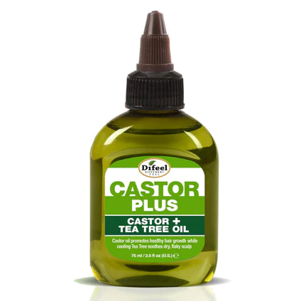Difeel Castor Plus Tea Tree - Pro Growth + Scalp Care Premium Hair Oil 2.5oz