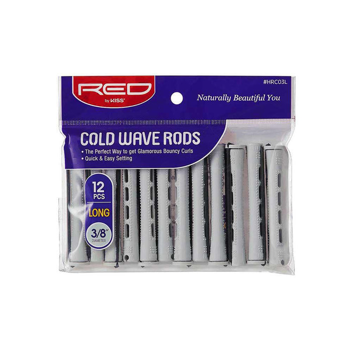 RED by Kiss Long Cold Wave Rods 12pcs - 3/8" Diameter
