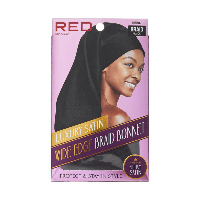 RED by Kiss Silky Wide Edge Braid Bonnet - Black