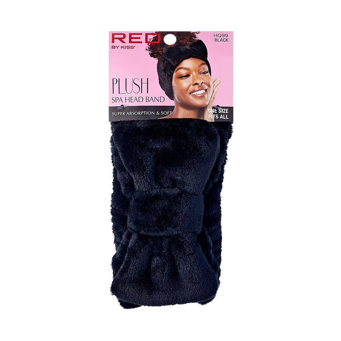 RED by Kiss Plush Spa Headband - Black