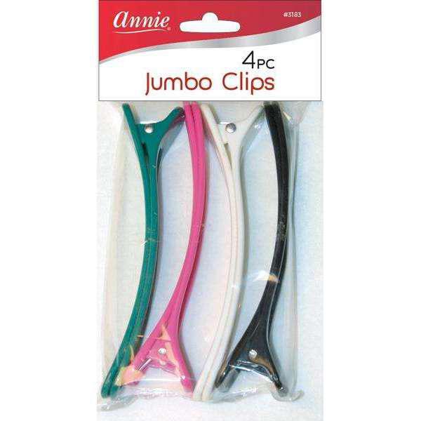 Annie Jumbo Clip 5 3/4in 4pcs - Assorted Colors
