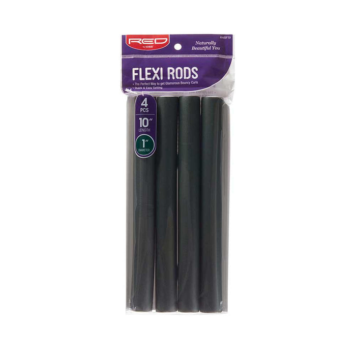 RED by Kiss Flexi Rods 10" Length 4pcs - 1" Diameter