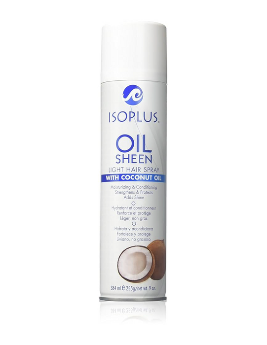 Isoplus Oil Sheen - Light Hair Spray with Coconut Oil 9oz