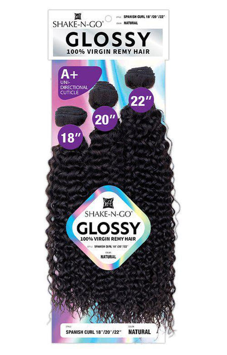 Shake N Go Glossy 100% Virgin Remi Hair Mulit Pack - Spanish Curl
