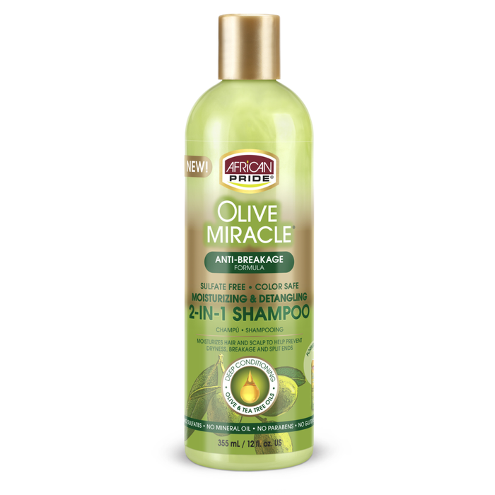 African Pride Olive Miracle 2-in-1 Shampoo 12oz