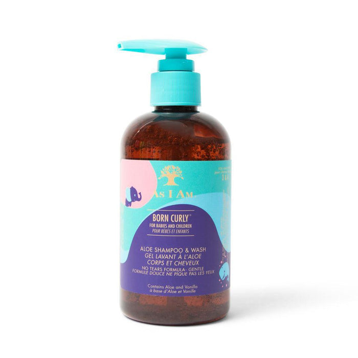 As I Am Born Curly Aloe Shampoo and Wash 8oz