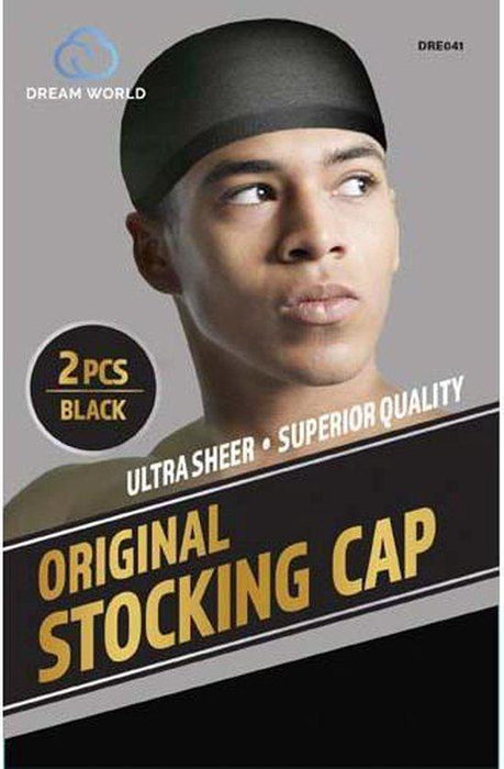 Dream World Original Deluxe Luxury Stocking Cap - Black 2pcs