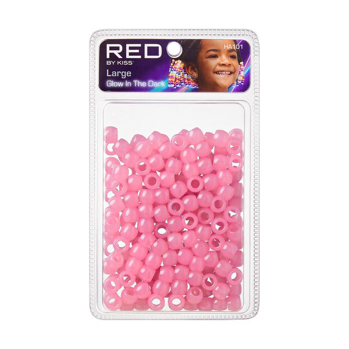 RED by KISS Large Glow In The Dark Beads - Pink