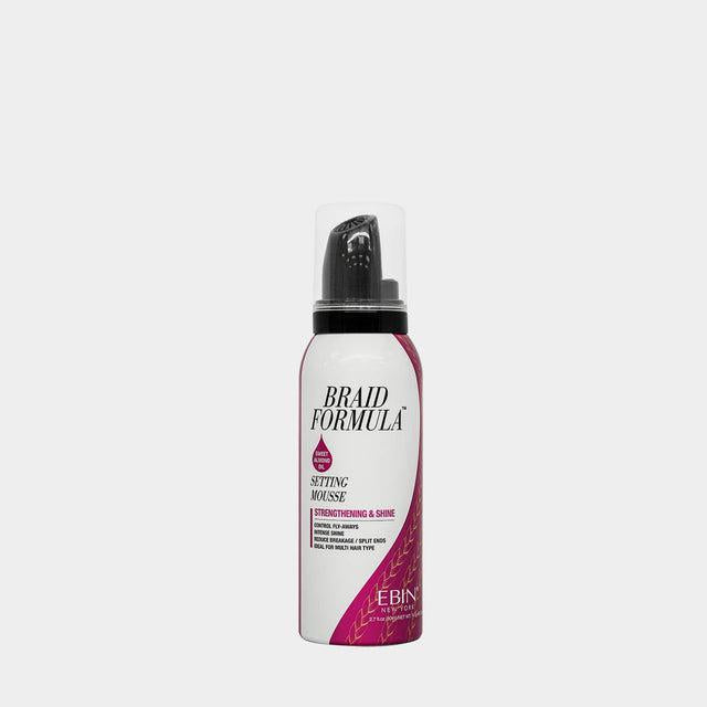 EBIN New York Braid Formula Setting Mousse Strengthening & Shine 2.7oz - Sweet Almond Oil
