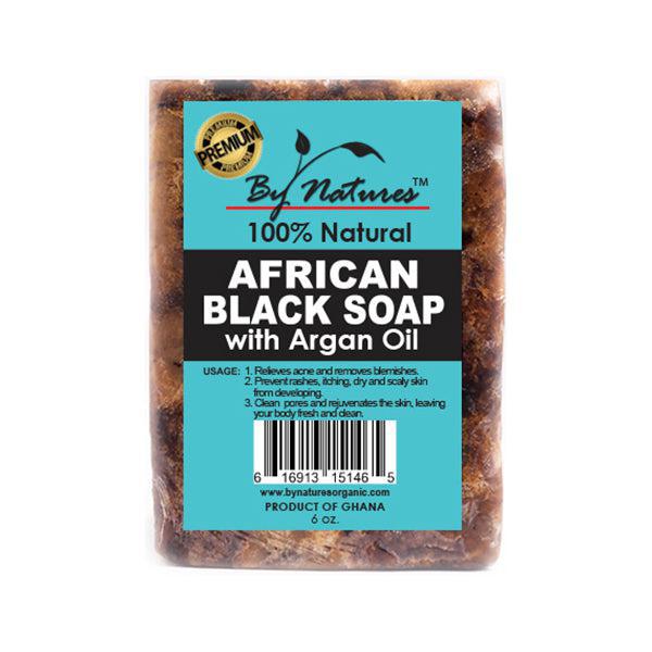 By Natures African Black Soap 6.5oz - Argan