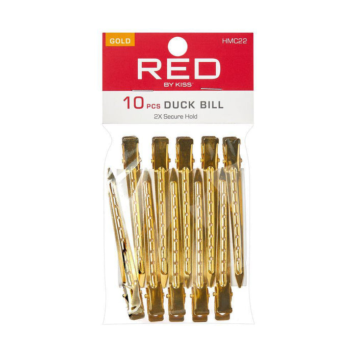 RED by KISS Gold Color Duck Bill Clips 10pcs