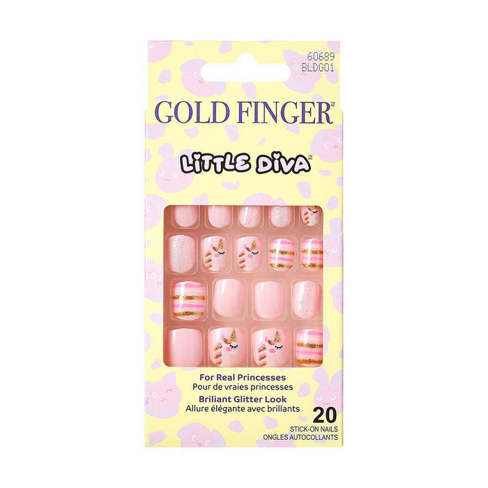 Gold Finger Little Diva Sticker Nails - Crystal Persuasion