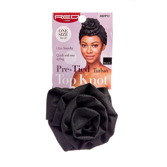 RED by Kiss Top Knot Turban - Black