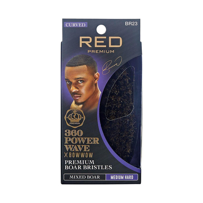 RED Premium Medium Hard Boar Brush - Curved Palm