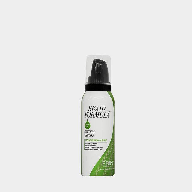 EBIN New York Braid Formula Setting Mousse Moisturizing & Shine 2.7oz - Olive Oil