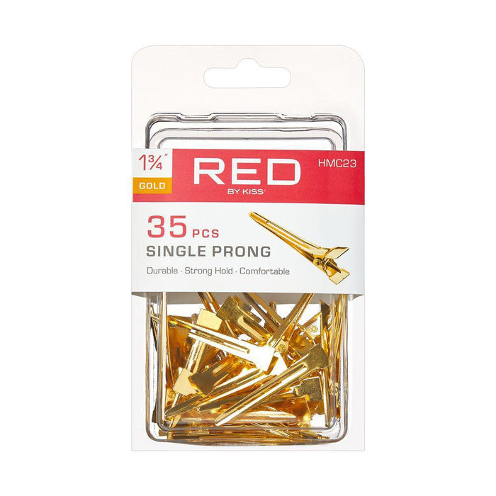 RED by KISS Gold Color Single Prong Clips 35pcs