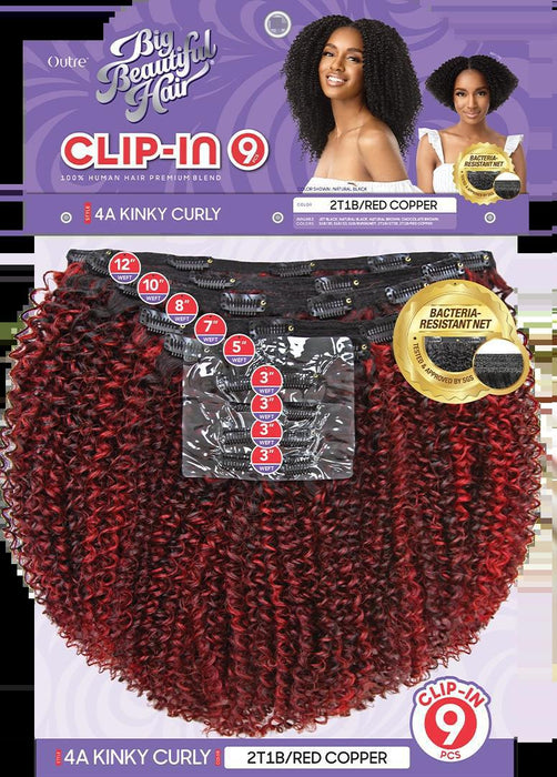 Outre Big Beautiful Hair Clip-In 9pcs - 4A Kinky Curl 10"