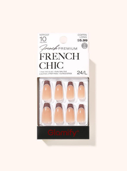 Absolute New York French Chic Press On Nails - Coffin Long