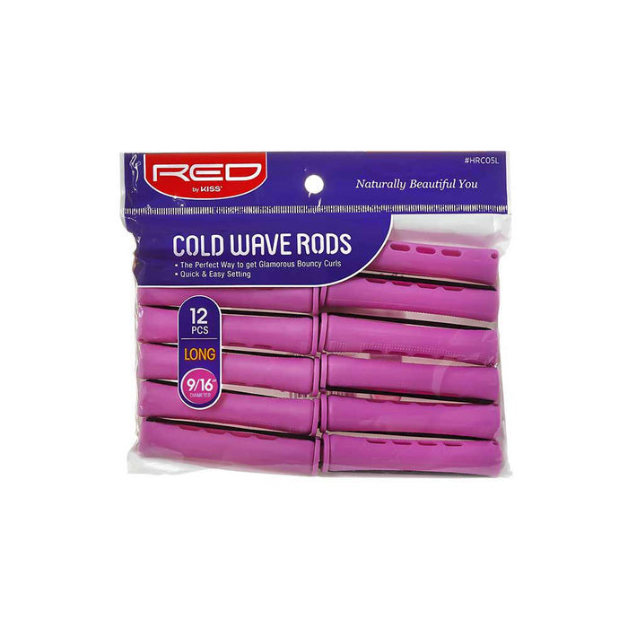 RED by Kiss Long Cold Wave Rods 12pcs - 9/16" Diameter