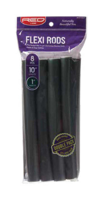 RED by Kiss Flexi Rods 10" Length 8pcs Value Pack - 1" Diameter