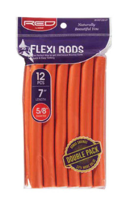 RED by Kiss Flexi Rods 7" Length 12pcs Value Pack - 5/8" Diameter