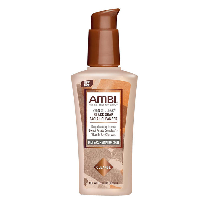 AMBI Even & Clear Black Soap Facial Cleanser 3.5oz