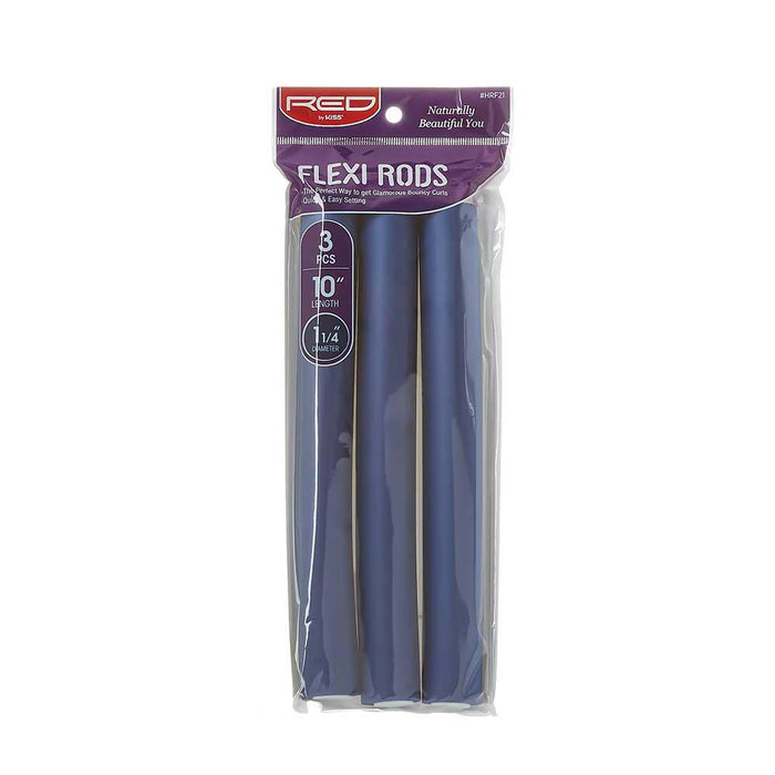 RED by Kiss Flexi Rods 10" Length 3pcs - 1 1/4" Diameter
