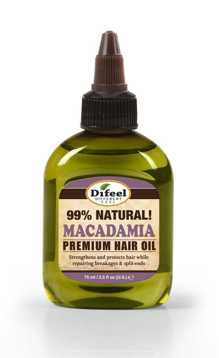 Difeel Premium Natural Hair Oil 2.5oz - Macadamia Oil