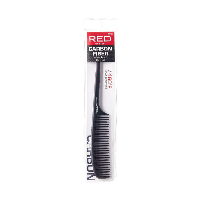 RED by KISS Carbon Fiber Wide Teeth Rat Tail Comb